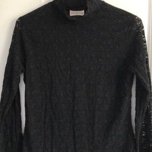 Tribeca Lace mock turtleneck